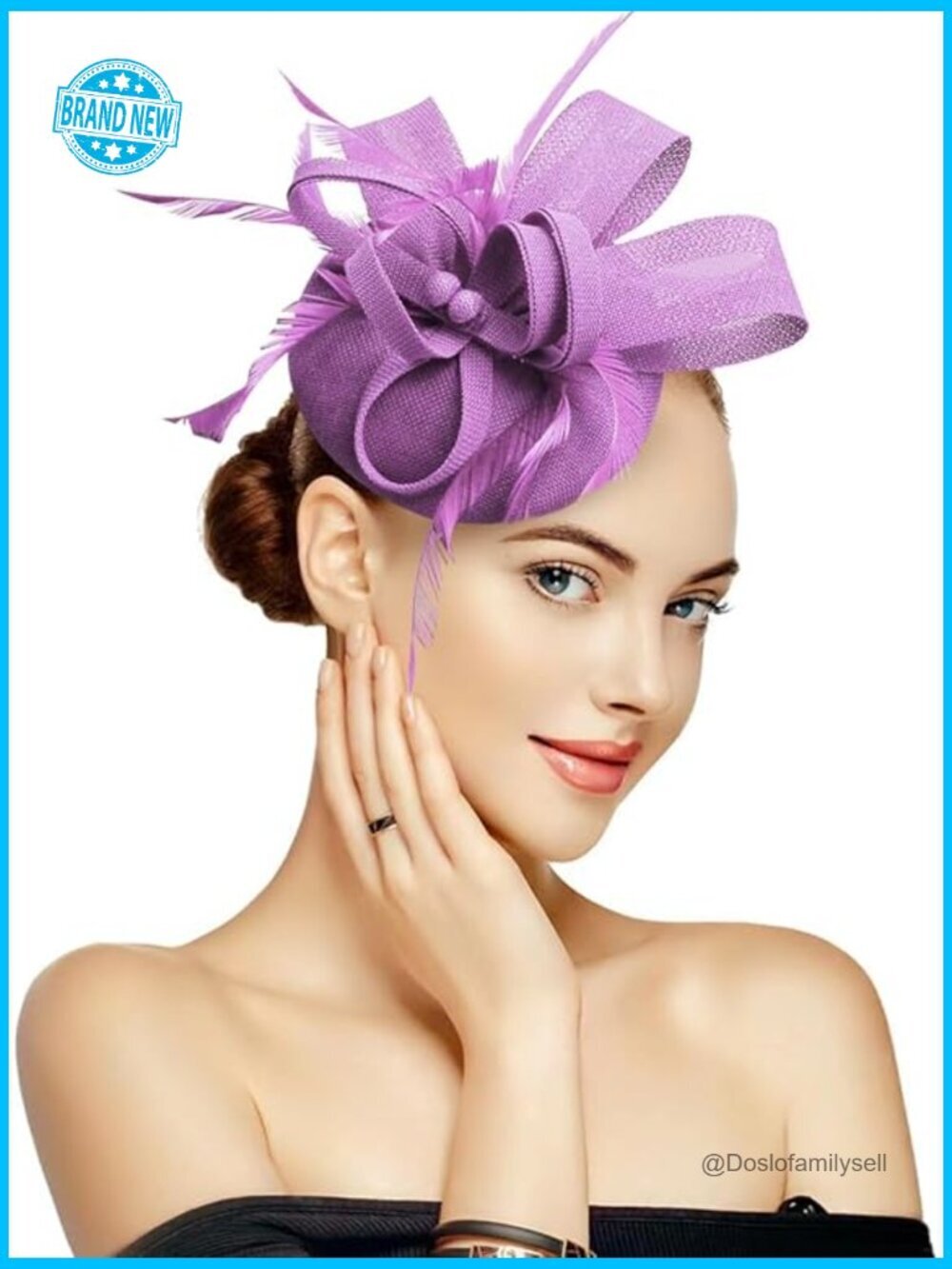 Handmade Pillbox Derby Fascinator Tea Party Hat with Feathers Hair Clip Chic